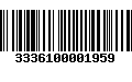 Código de Barras 3336100001959