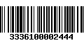 Código de Barras 3336100002444