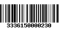 Código de Barras 3336150000230