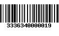 Código de Barras 3336340000019