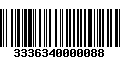 Código de Barras 3336340000088