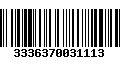 Código de Barras 3336370031113