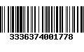 Código de Barras 3336374001778