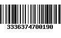 Código de Barras 3336374700190