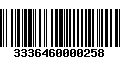 Código de Barras 3336460000258