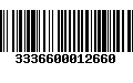 Código de Barras 3336600012660