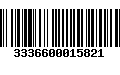 Código de Barras 3336600015821