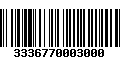 Código de Barras 3336770003000