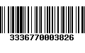 Código de Barras 3336770003826