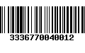 Código de Barras 3336770040012