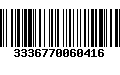 Código de Barras 3336770060416