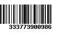 Código de Barras 333773900986