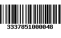 Código de Barras 3337851000048