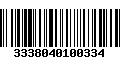 Código de Barras 3338040100334