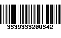 Código de Barras 3339333200342