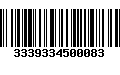 Código de Barras 3339334500083