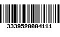 Código de Barras 3339520004111