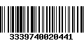 Código de Barras 3339740020441