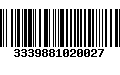 Código de Barras 3339881020027