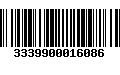 Código de Barras 3339900016086