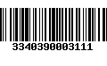 Código de Barras 3340390003111