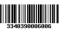 Código de Barras 3340390006006