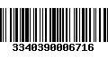 Código de Barras 3340390006716