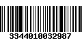 Código de Barras 3344010032987