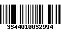 Código de Barras 3344010032994