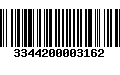 Código de Barras 3344200003162