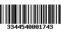 Código de Barras 3344540001743