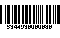 Código de Barras 3344930000080