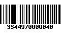 Código de Barras 3344970000040