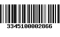 Código de Barras 3345100002866