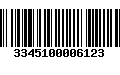 Código de Barras 3345100006123