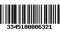 Código de Barras 3345100006321