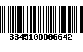 Código de Barras 3345100006642