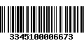 Código de Barras 3345100006673