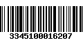 Código de Barras 3345100016207