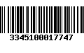 Código de Barras 3345100017747