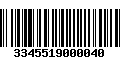 Código de Barras 3345519000040