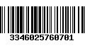 Código de Barras 3346025760701