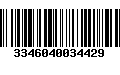 Código de Barras 3346040034429