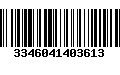 Código de Barras 3346041403613