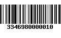 Código de Barras 3346980000010