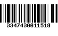 Código de Barras 3347430011518