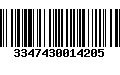 Código de Barras 3347430014205