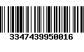 Código de Barras 3347439950016