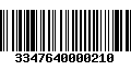 Código de Barras 3347640000210