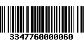 Código de Barras 3347760000060